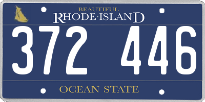 RI license plate 372446