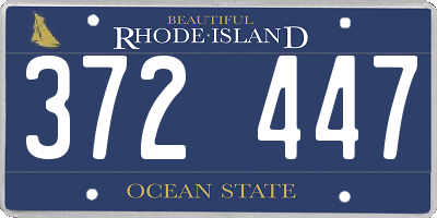 RI license plate 372447