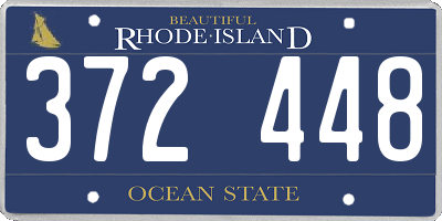 RI license plate 372448