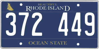 RI license plate 372449