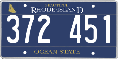 RI license plate 372451