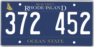 RI license plate 372452