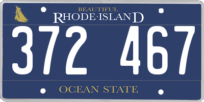 RI license plate 372467
