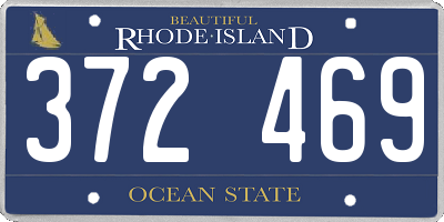 RI license plate 372469