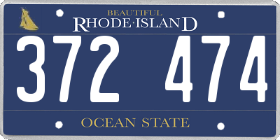 RI license plate 372474