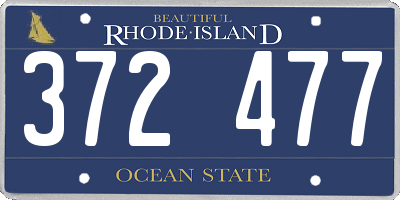 RI license plate 372477