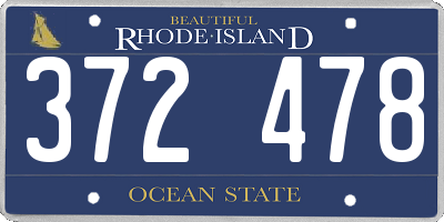 RI license plate 372478
