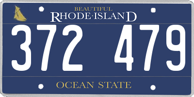 RI license plate 372479