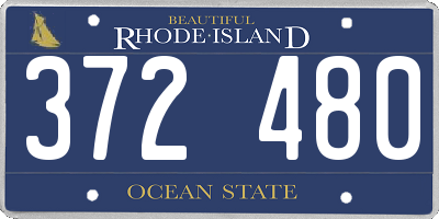 RI license plate 372480