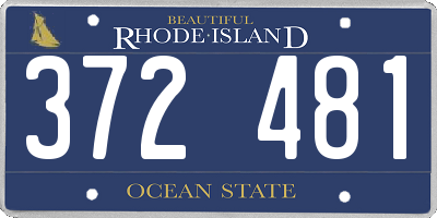 RI license plate 372481