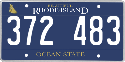 RI license plate 372483