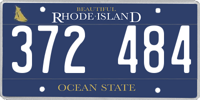 RI license plate 372484
