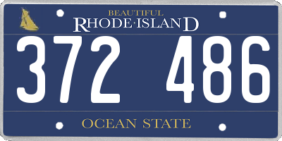 RI license plate 372486