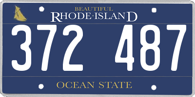 RI license plate 372487