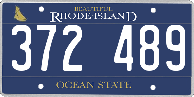 RI license plate 372489