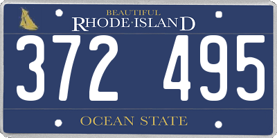 RI license plate 372495