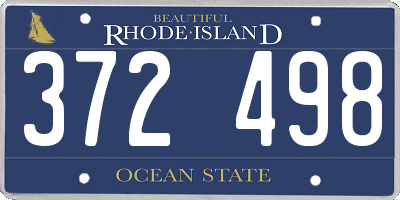 RI license plate 372498