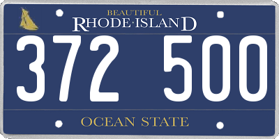 RI license plate 372500