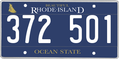 RI license plate 372501
