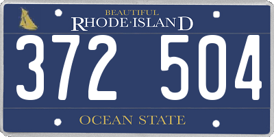 RI license plate 372504