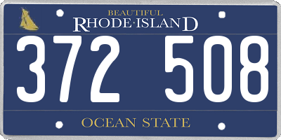 RI license plate 372508