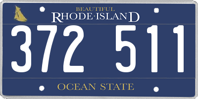 RI license plate 372511