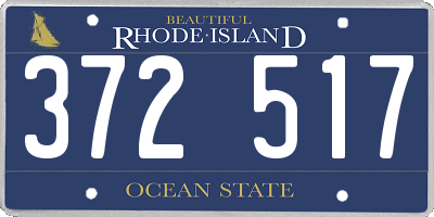 RI license plate 372517