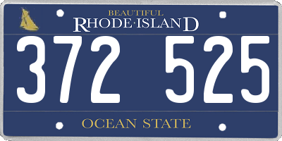 RI license plate 372525