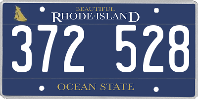 RI license plate 372528