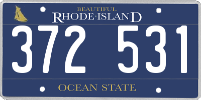 RI license plate 372531