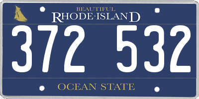 RI license plate 372532
