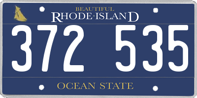 RI license plate 372535