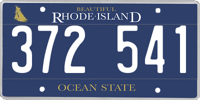 RI license plate 372541