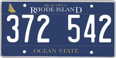 RI license plate 372542