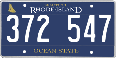 RI license plate 372547