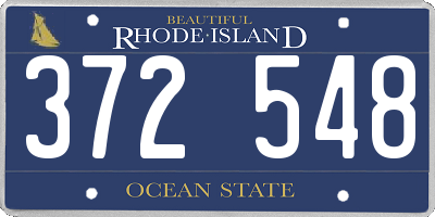 RI license plate 372548