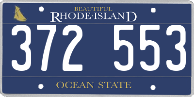 RI license plate 372553