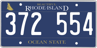 RI license plate 372554
