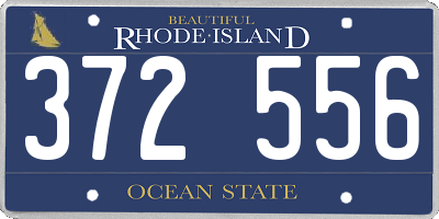 RI license plate 372556