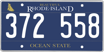 RI license plate 372558