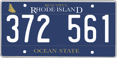 RI license plate 372561