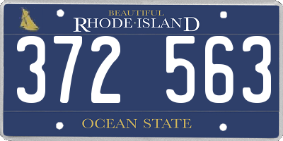 RI license plate 372563