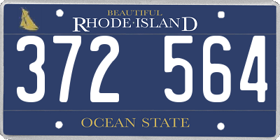 RI license plate 372564