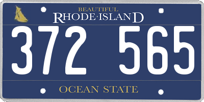 RI license plate 372565