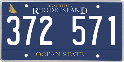 RI license plate 372571