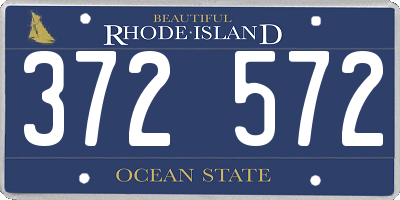 RI license plate 372572
