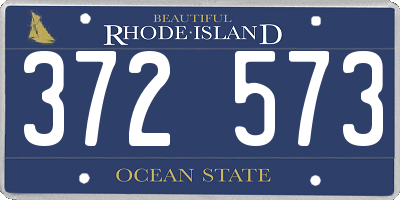 RI license plate 372573