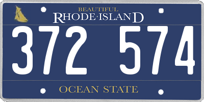 RI license plate 372574
