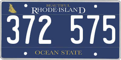 RI license plate 372575