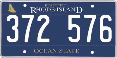 RI license plate 372576